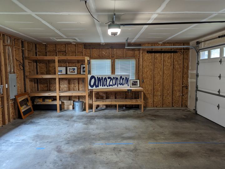 Garage of the rented house in Bellevue, Washington, where Amazon started in 1994